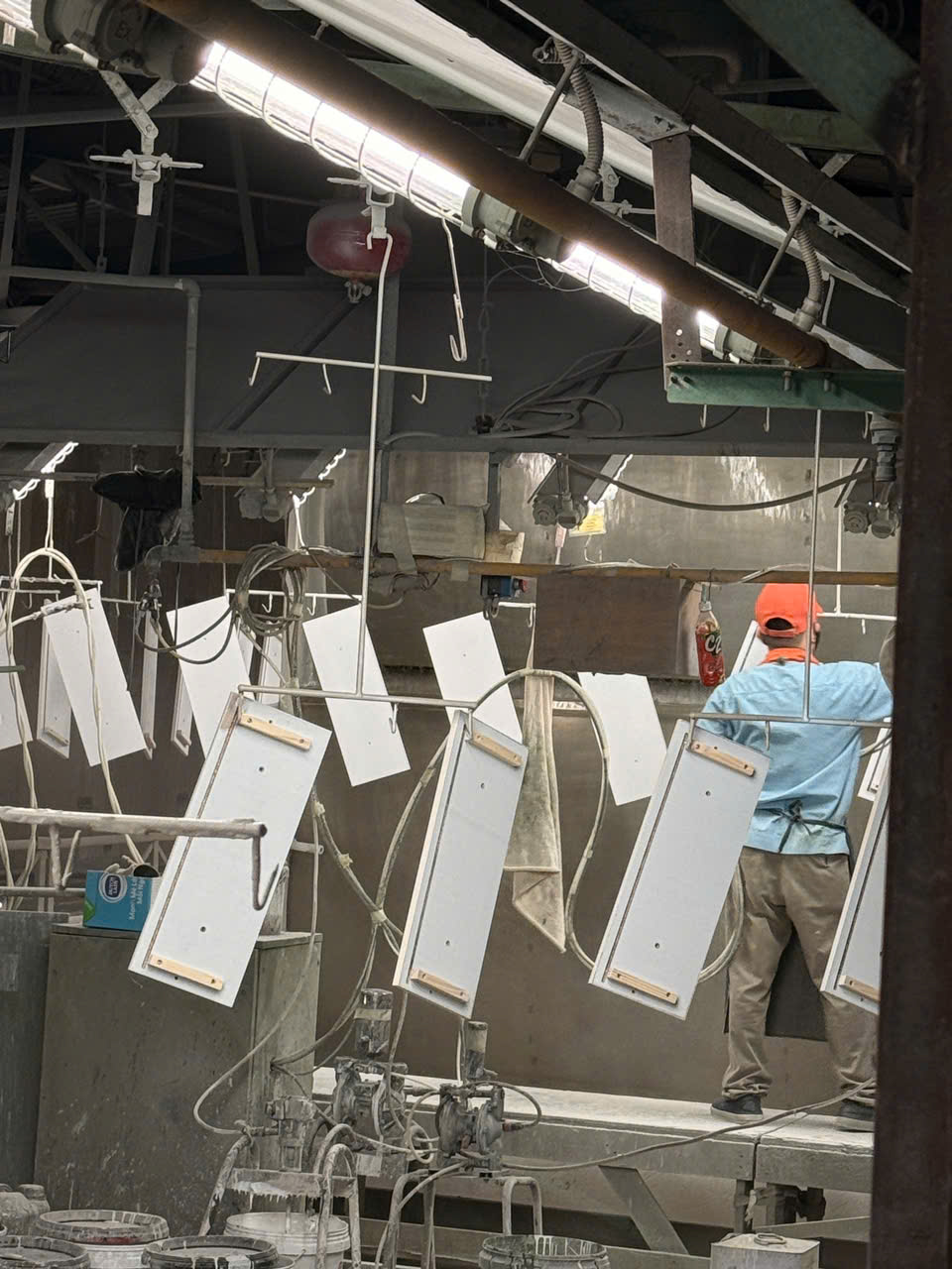 Overhead conveyor finishing line at ASY Vietnam