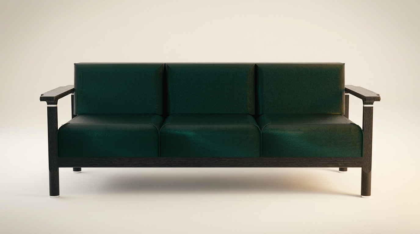 Upholstered living room sofa OEM Vietnam — three-seat sofa on solid wood frame