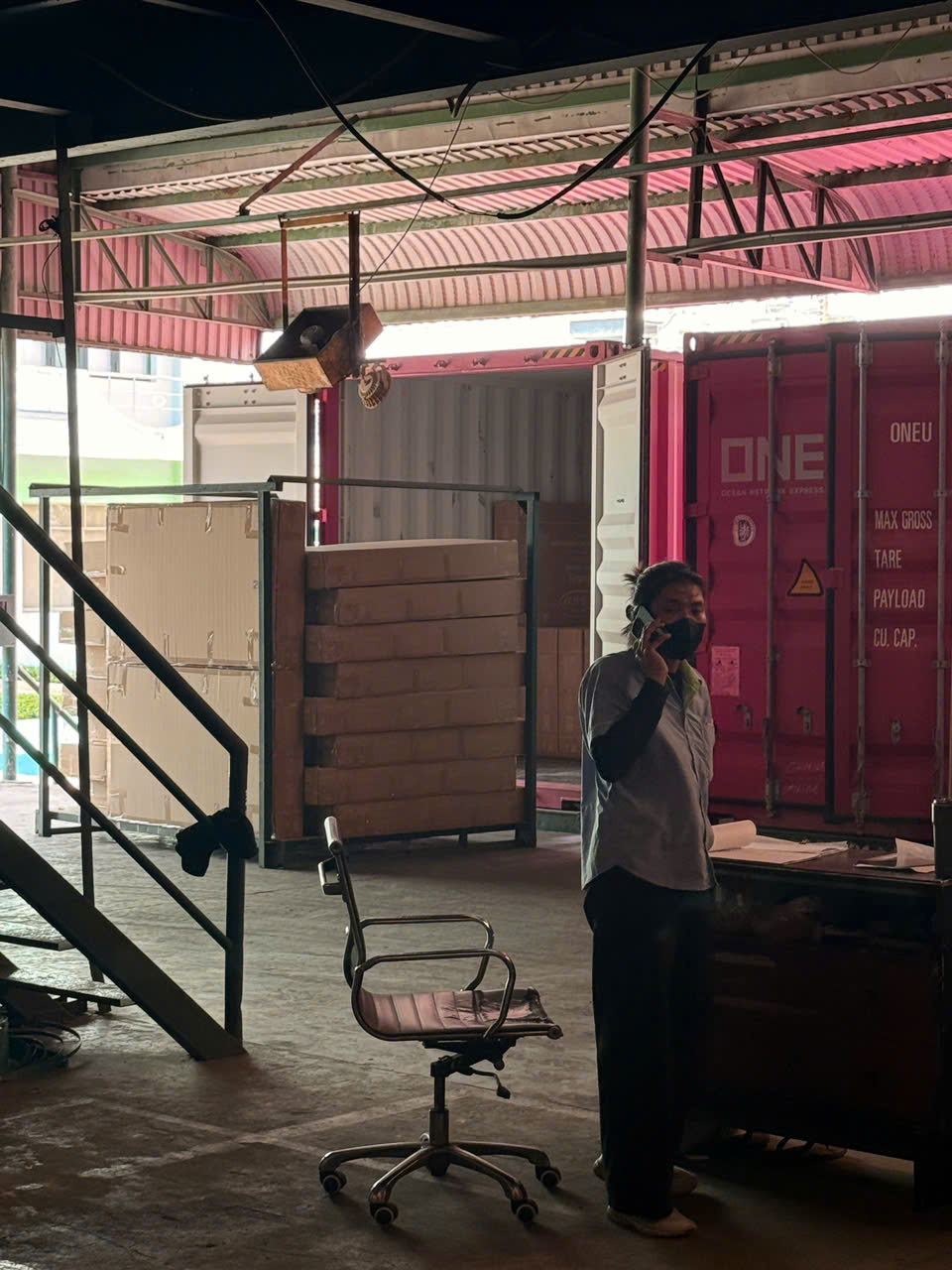 Finished furniture prepared for container loading at ASY Vietnam